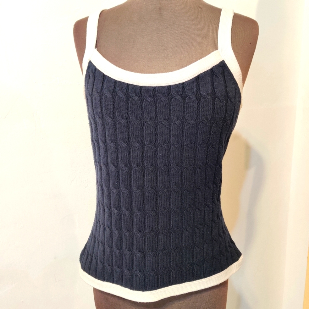 INC Navy Blue Sleeves Blouse LP